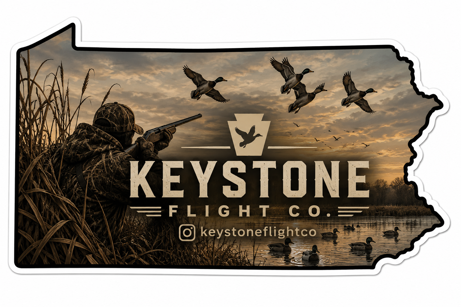 Vinyl Keystone Flight Co Sticker